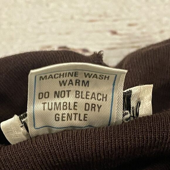 Vintage Roos Atkins Long‎ Sleeve Turtle Neck Brown Small Women's Made In Italy - Picture 6 of 9